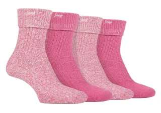 Damen 4er-Pack Superweiche Wanderschuh-Socken | Outdoorsocken für Wanderungen