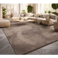 TT Home Teppich Diele, Esszimmer, Flur, Schlafzimmer, Wohnzimmer, Rechteckig, Höhe: 14 mm, Wohnzimmer Kurzflor Einfarbig Modernes Design Waschbar
