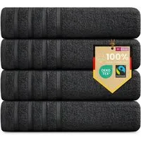B!HOME Handtücher Set Saunatücher, Duschtücher, Gästehandtücher 100% Baumwolle, (Spar-Set, 4-St), flauschig saugfähig Frottee weich