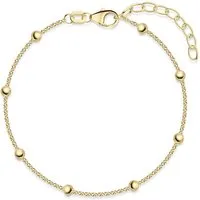 Materia Armband Kugelarmband vergoldet SA-88-Gold, 925 Sterling Silber, größenverstellbar