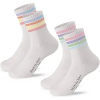 Made by Nami Socken 2er Set Crew Socks - Retro Stripes (2-Paar) 35-40, atmungsaktiv