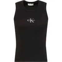 Calvin Klein Jeans Tanktop MONOGRAM RIB TANK Figurbetonte Passform mit Rundhalsausschnitt