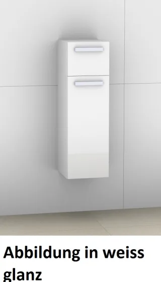Artiqua 400 Midischrank, Quarzgrau Hochglanz Select, 400-MTL-2-30-L-7162-172 400-MTL-2-30-L-7162-172