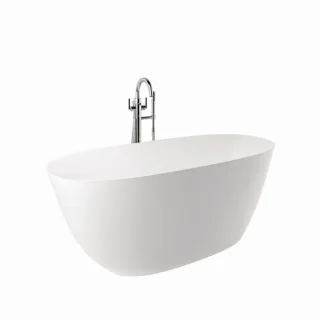 Kludi RESA O Badewanne 51BF0353 Oval, 160 x 70 x 58 cm, Ablauf enthalten, Mattweiß