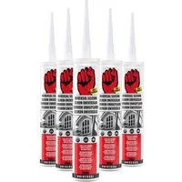 BigDean Silikon 5x Universal Silikon transparent - Premium Bausilikon Dichtmasse, Tubensilikon, Gebrauchsfertig, (Set, 5-tlg., Silikonkartusche), Universal Silikon, Dichtmasse, Kartusche, UV-beständig