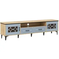 COSTWAY TV-Schrank Holz, Lowboard mit 2 Schublade & Stauraum, 180,5cm