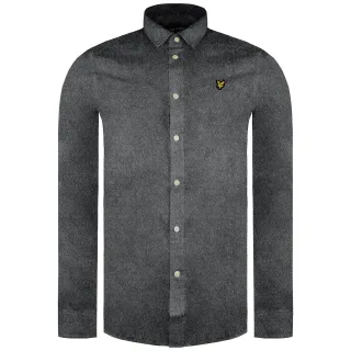 Lyle & Scott Multi -Garn gebürstete Herrengrau Hemd