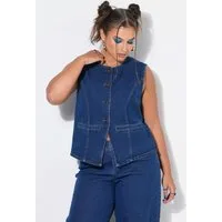 Studio Untold Steppweste Jeansweste Fitted Shape Stretchdenim