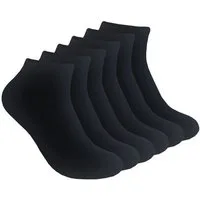 Max Lindner Sneakersocken Bambus Sneakersocken schwarz – 6 Paar, Größen 36–50 (6-Paar) atmungsaktiv und hautfreundlich
