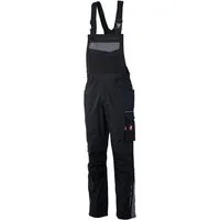fortis Latzhose Herren Performance schwarz/grau