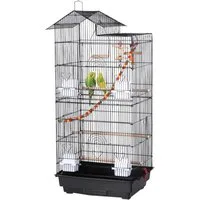 Yaheetech Vogelkäfig, Vogelvoliere mit Vogelspielzeuge Käfigspielzeug