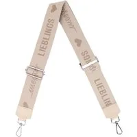 MIRROSI Schulterriemen Made in Italy aus Echtleder Schultergurt für Tasche zum Wechseln (Beige, Karabiner in silberner Farbe, 1x Taschengurt)