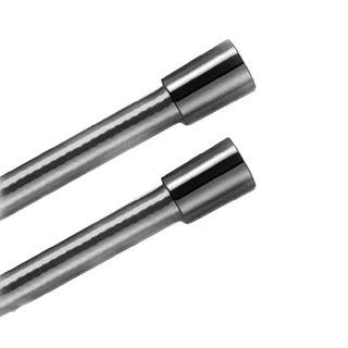 LAUFEN Kunststoff-Brauseschlauch, PVD Edelstahl-Optik, 1/2" x 1/2" mit Metalleffekt und drehbarer Ve H3629800901401