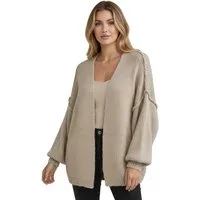 Worldclassca Cardigan Worldclassca Strickjacke Cardigan Uni Open Front Pullover Lang Casual Neue Kollektion - Stilvolle und gemütliche Strickmode für Damen