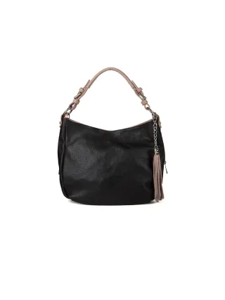 Giulia Monti Schultertasche Schwarz Nude