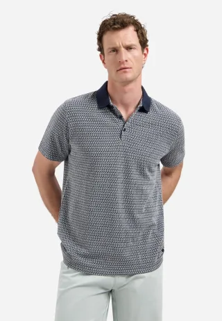 No Excess - Polo Short Sleeve Jacquard Night - Gr. - L