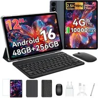 BESTTAB T60 12,2" Android 16 5GWIFI 4G LTE Tastatur/Maus/Hülle Tablet Tablet (12.2", 256 GB, Andriod 16, Android 16,4G LTE,10000 mAh,KI-Unterstützung, mit Zubehör)