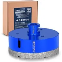 XERSEK Bohrkrone Diamantbohrkrone Vakuumlötung M14, Ø6-150mm Fliesenbohrer Trockenbohr., Schnelles Diamantbohrer für Fliesen, Granit, Marmor Keramik, Langlebig, Rost Hitzebeständig, Hohe Bohrgeschw. 3x läng. Lebensdauer