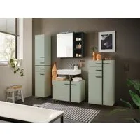 moebel-dich-auf Badmöbel-Set MESSINA, (Set 1, 4-St., Hochschrank, Spiegelschrank, Wbu, Highboard), Softclose-Funktion