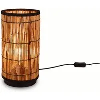 meineWunschleuchte Nachttischlampe, ohne Leuchtmittel, ausgefallen-e Boho mit Lampenschirm für Fensterbank, Höhe 34,5cm