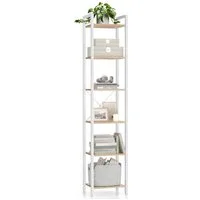 VASAGLE Bücherregal Standregal, Lagerregal, 6 Ebenen, Bücherregal, Stahlrahmen