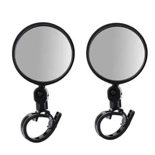 2PCS Acrylic Bicycle Rearview Mirror 360 Adjustable Rotate Wide Angle Bike Rear View Mirrors Convex Mirror for Electric