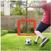 HOMCOM Rebounder Fußball Prellwand mit Schutzkante Heringen, tragbares Rebound, (für Baseball Basketball Volleyball, 1-St., Verstellbar in 5 Stufen), 128 x 118 x 108-120cm