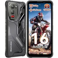 blackview FORT 5 Android 16, 108 MP Hauptkamera, AI Outdoor Handy (6,78 Zoll, 256 GB Speicherplatz, 108 MP Kamera, Amdroid 16, 108MP, 120Hz, IP68/IP69K, NFC, Night vision)