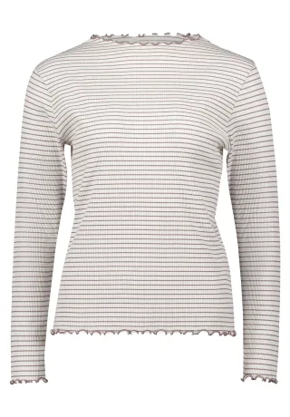 CARTOON - Langarm-Shirt weiß/taupe - Gr. - 44