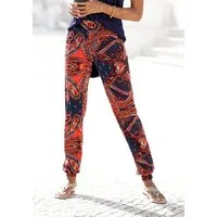 LASCANA Strandhose aus locker-leichtem Material mit Ethnodruck mit Paisleyprint, leichte Jerseyhose, Sommerhose, Schlupfhose