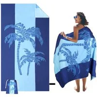 Fintie Strandtücher Mikrofaser Strandtuch XXL 180*100cm leicht & schnelltrocknend Handtuch, Sandfrei Stranddecke mit Band Groß Badetuch für Strand Schwimmen Sport