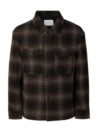 selected men - Wollblend Jacke - Slhmitch braun - Gr. - S
