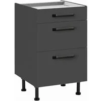wiho Küchen Unterschrank Simi Soft-Close-Funktion in Schubkästen und Auszügen, verstellbare Füße