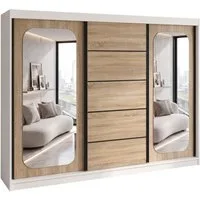 A&J MöbelLand GmbH Schiebetürenschrank BELANO – Moderner Kleiderschrank mit Schiebetüren (Die perfekte Kombination aus modernem Design, hoher Funktionalität und großzügigem Stauraum für Kleidung, Bettwäsche und Accessoires, erhältlich in verschiedene