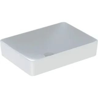 Geberit VariForm Aufsatz-Waschtisch, rechteckig 55x40cm, ohne Hahnloch, ohne Überlauf, KeraTect, 500 500779002