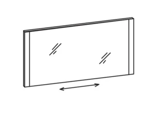Artiqua Variabler LED-Spiegel, Sangallo Grau quer, 071-SFV-2-14-432 071-SFV-2-14-432