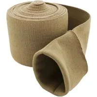 maDDma Stoff 0,25m Bündchen Ärmelbündchen Schlauchware Bündchenstoff für Ärmel, beige