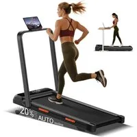ROBORE Laufband X8F Walking Pad mit Neigungsverstellung von 0–20 %, 1–12 km/h, mit Fernbedienung und LED-Anzeige, für zu Hause und im Büro