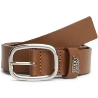Tommy Jeans Ledergürtel TJW OVAL 3.0 BUCKLE Größenverstellbar mit Logodetail