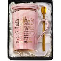 LuxusKollektion Tasse Tasse 400ml Tochter Gold Druckgrafik Rosa - Tochter Geschenk