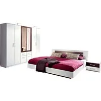 rauch Schlafzimmer-Set Komplettschlafzimmer Schlafzimmer BURANO mit Schrank in 3 Breiten, (Set, 4-tlg), Bett 180x200 cm und 2 Nachttischen MADE IN GERMANY