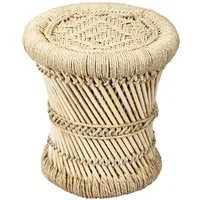 Marrakesch Orient & Mediterran Interior Sitzhocker Boho Style Hocker Beistelltisch Benita 30cm (1 St), Handarbeit