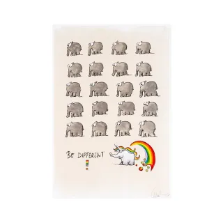 Otto Waalkes Original Siebdruck "Be Different - Einhorn" 2018...