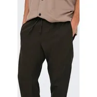 ONLY & SONS Schlupfhose ONSLINUS CROP 0007 COT LIN PNT NOOS Baumwolle mit Leinen, Gummizug und Kordel