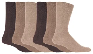 Herren 6er Pack nicht elastische Diabetikersocken mit handgekettelten Zehennähten