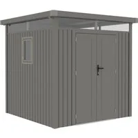 osoltus Gartenhaus osoltus Metall Gerätehaus Luma B 230x230x222cm Grau mit Fenster