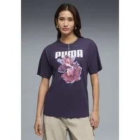 PUMA T-Shirt GRAPHICS RELAXED FLOWER TEE lockere Passform, Kurzarm, Rundhalsausschnitt