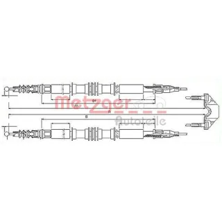 Metzger Handbremsseil hinten Opel Astra G