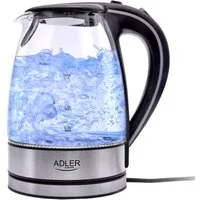 Adler Wasserkocher Adler AD1225 Wasserkocher 1,7 L Glas Edelstahl / schwarz / transparent