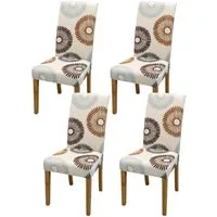 Vivi Idee Stuhlbezug Stuhlhussen 4/6er Set Spannbezug für Esszimmerstühle Schwingstuhl, Elastische Waschbar Hochzeit Büro Partys Deko